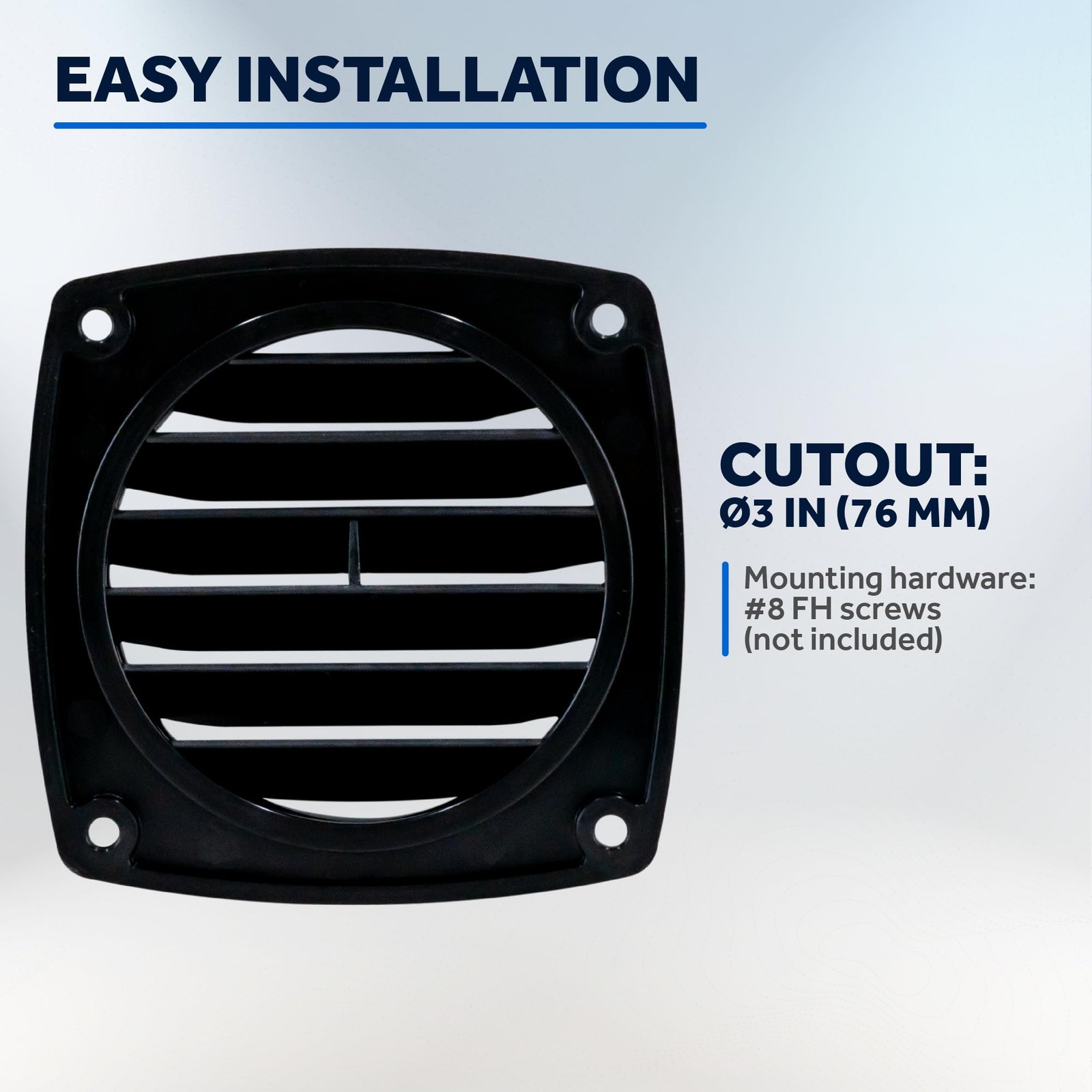 2-Pack 6-Slotted Louvered Flush Hose Ventilators Ventilation Area of 3-Inch D…