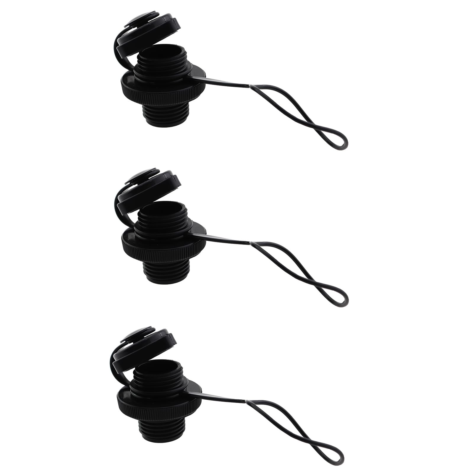 3PCS 22mm Black Kayak Inflator Valve Nozzle Inflatable Boat Valve Inflatable …