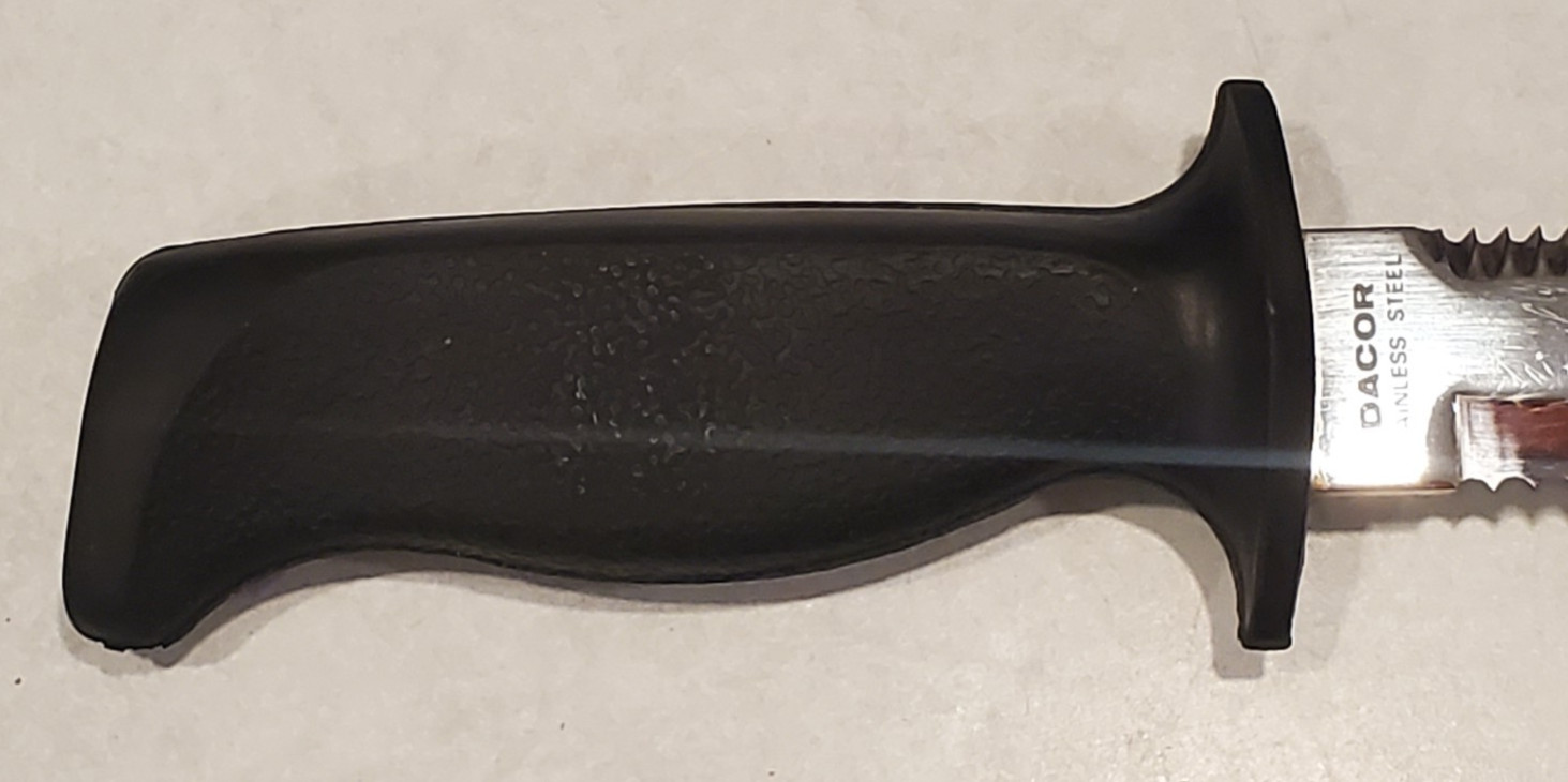 Dacor Stainless Steel Scuba Dive Knife with Rubber Sheath