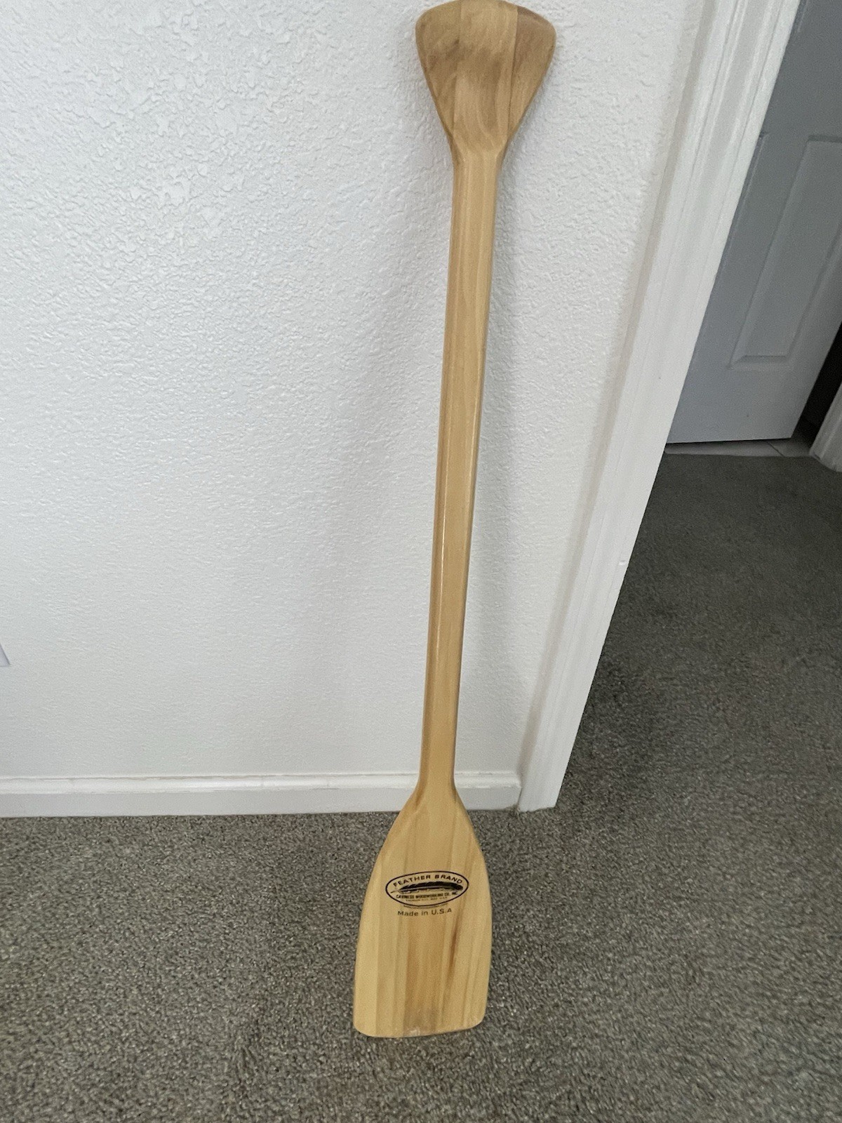 FEATHER BRAND Canoe paddle 35” Caviness Woodworking Calhoun City, Miss. USA