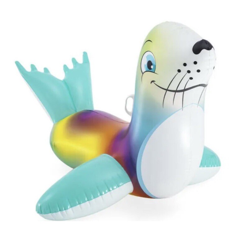 H2O GO Flash n’ Splash Seal Ride-On Pool Float Kids Swim Ages 3+ 61 inches