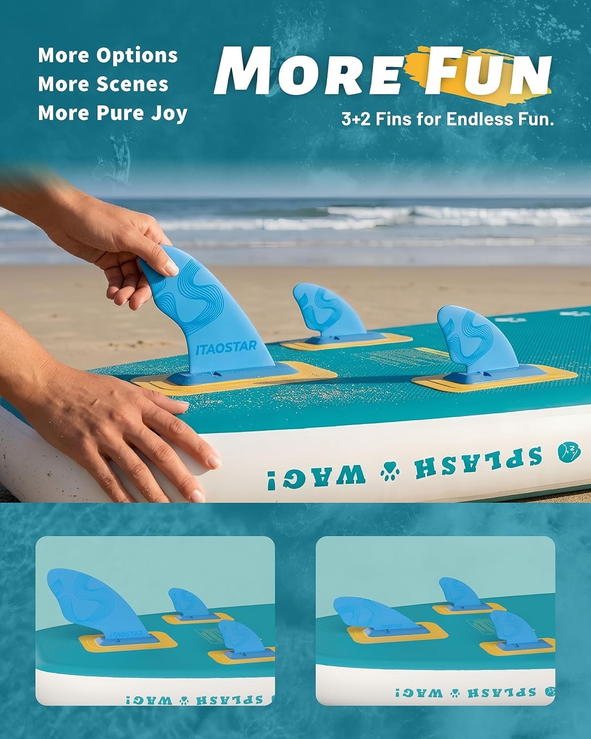 Pets 8’×29″ / 11’×35″ / 11’6″×34″/11’×34″ Inflatable Paddle Board, One-Stop Prem