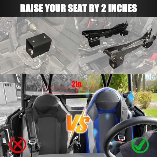 UTV Main Driver Seat Riser Kit Raises Seat by 2″ for RZR PRO XP/4 XP, RZR Pro
