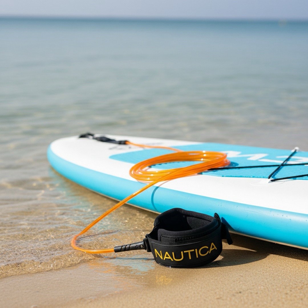 Nautica 8′ SUP Paddleboard Leash Straight Cord Ankle Strap Surfboard Board Leash