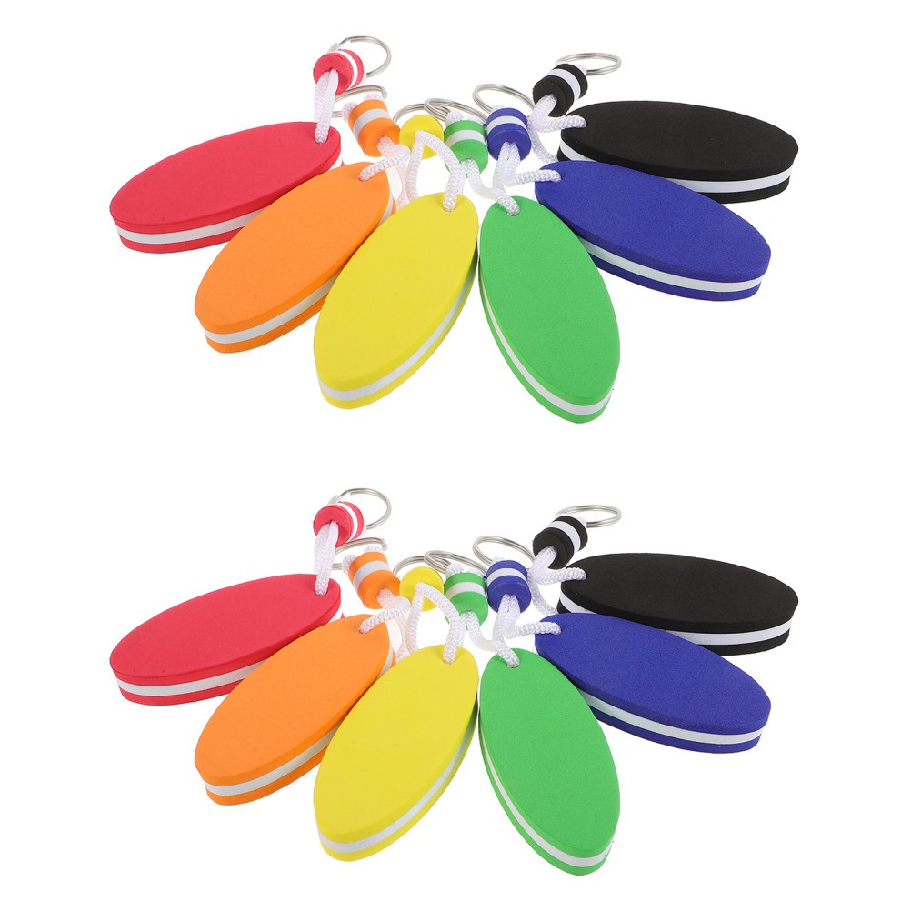 12Pcs Durable Foam Surfboard Keychain Floating Buoy for Boating Outdoor Sports