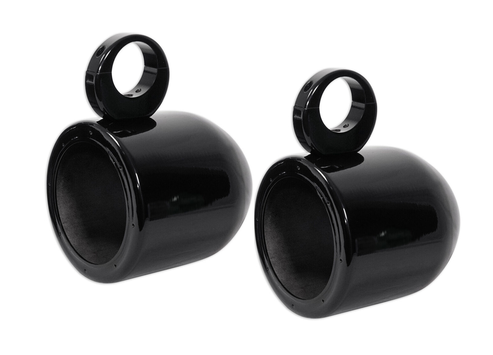 6.5in Black Coated Aluminum Wakeboard Speaker Pods Enclosures in Pair