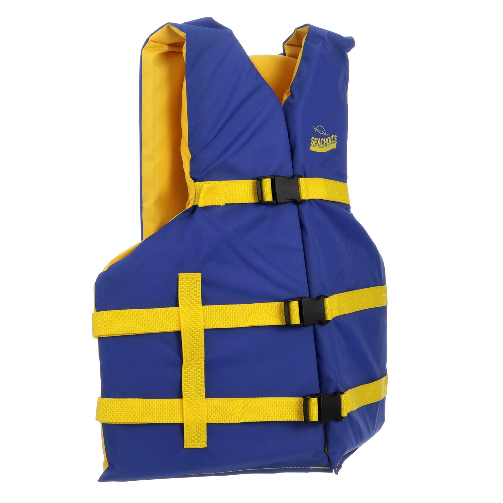 Level 70 Life Jacket, Adjustable Boat Vest, Blue/Yellow, XL Adult, Over 90 Lbs.