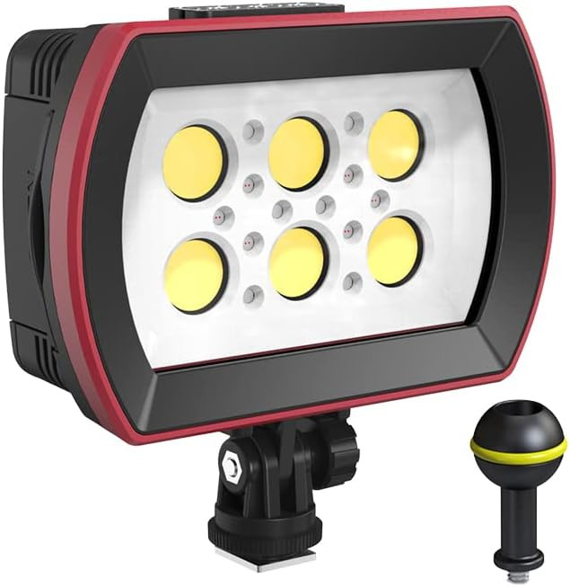 Seafrogs SL-22 Diving Video Light Waterproof 130FT/40M Flash Light 6000 Lumen