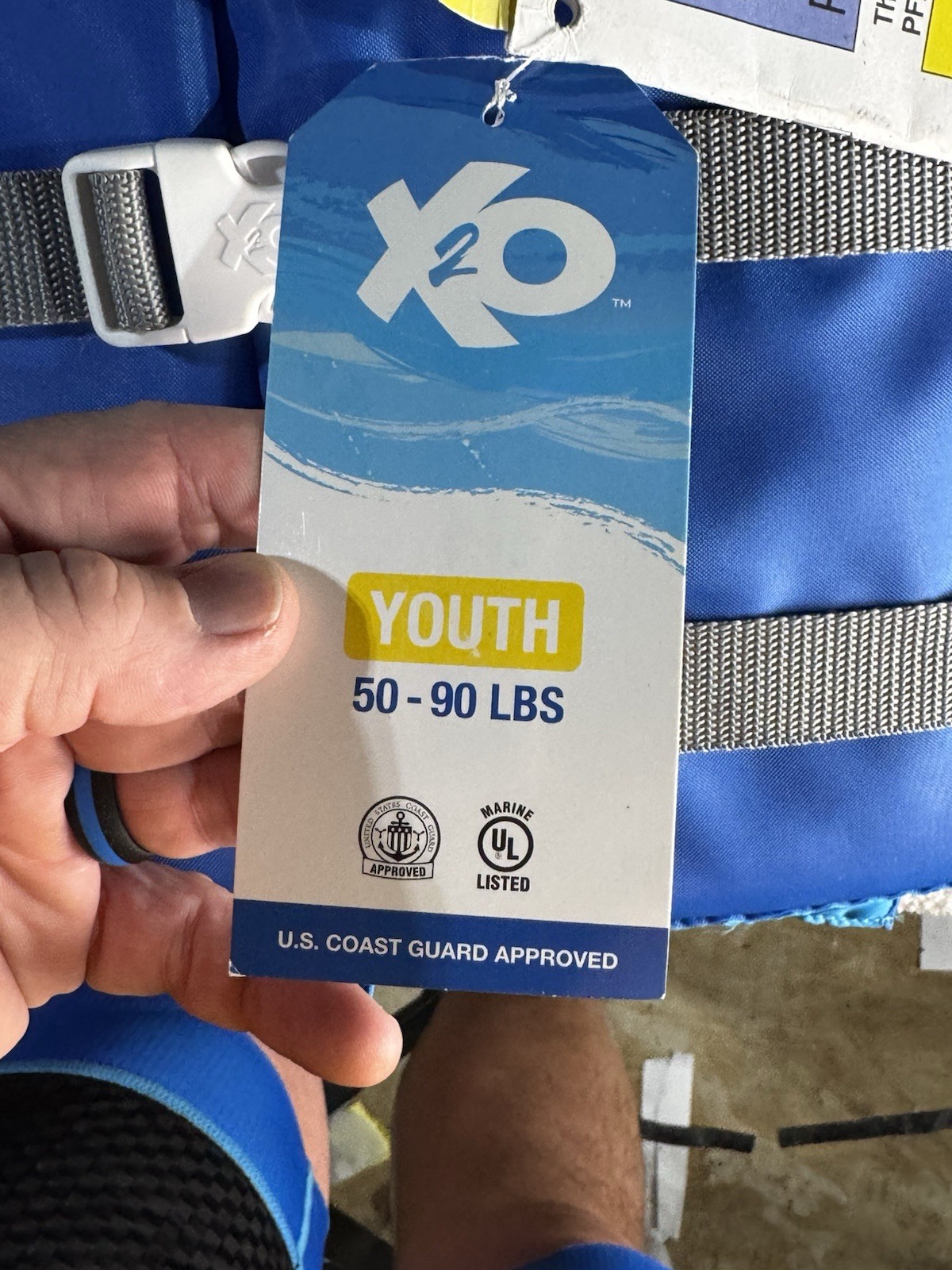 New X2O Life Jacket Universal Youth Life Vest (50 – 90 Pounds) 710 Blue Ocean