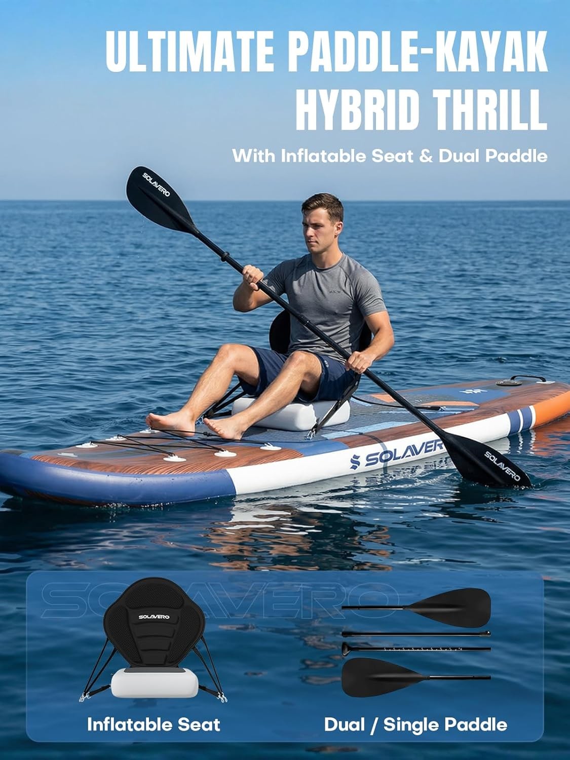 11’6″ x 35″ Inflatable Stand Up Paddle Board with Seat, SUP Boards Accessories