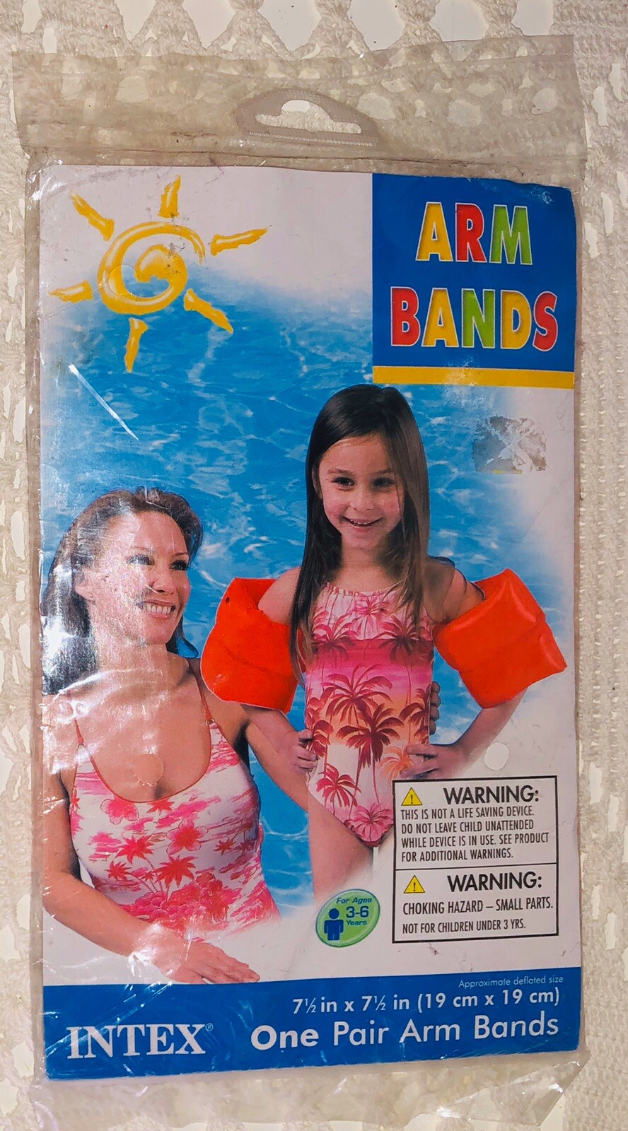 Intex Orange Vinyl Inflatable Swimming Arm Bands Ages 3-6 Years Swimmers 59640