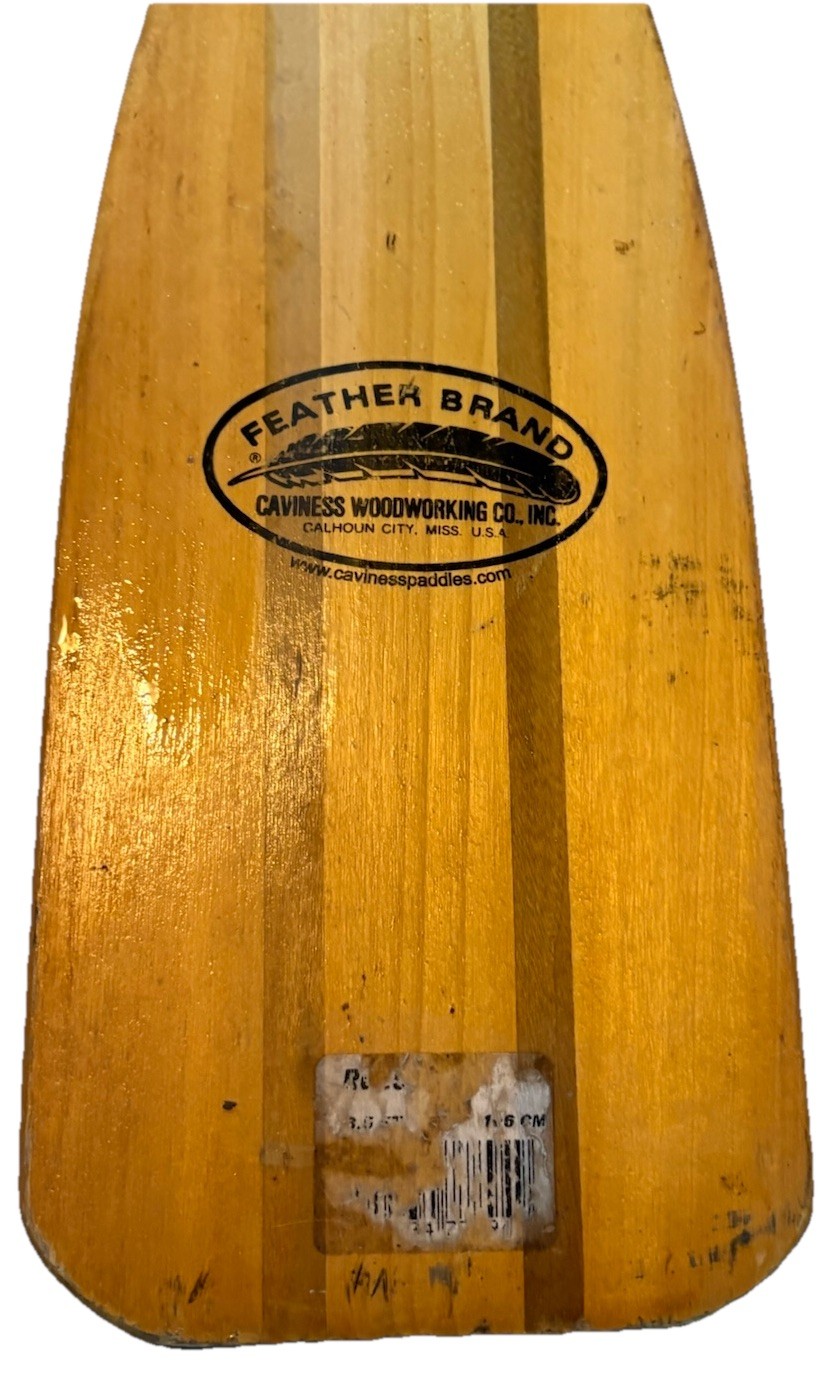 Feather Brand 41″ Wood Canoe Paddle Oar by Caviness Woodworking Co. Lake Decor