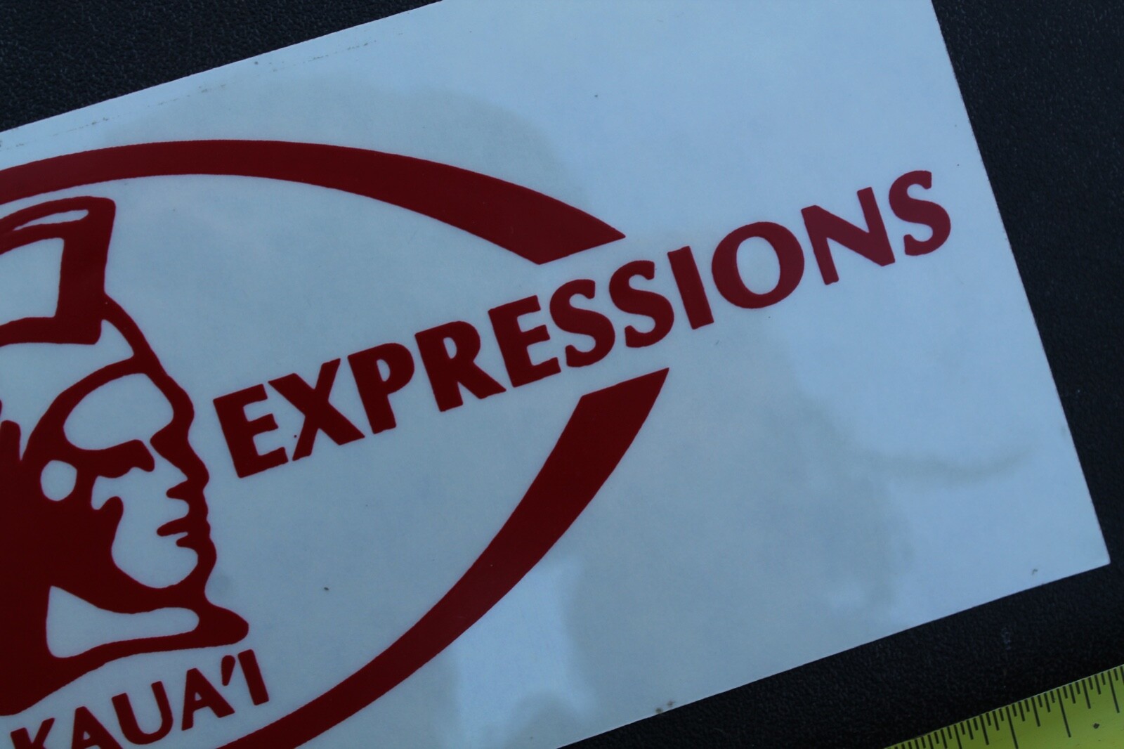 Progressive Expressions Kaua’i Hawaii Clear Red Rare V36 Vintage Surfing STICKER