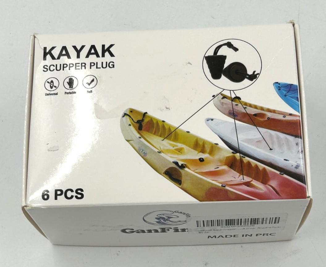 Ganfindx 46Pack Form-Fitting Kayak, Plug Kit Fit 1.4-1.8″ Black Scuppers. (DR)