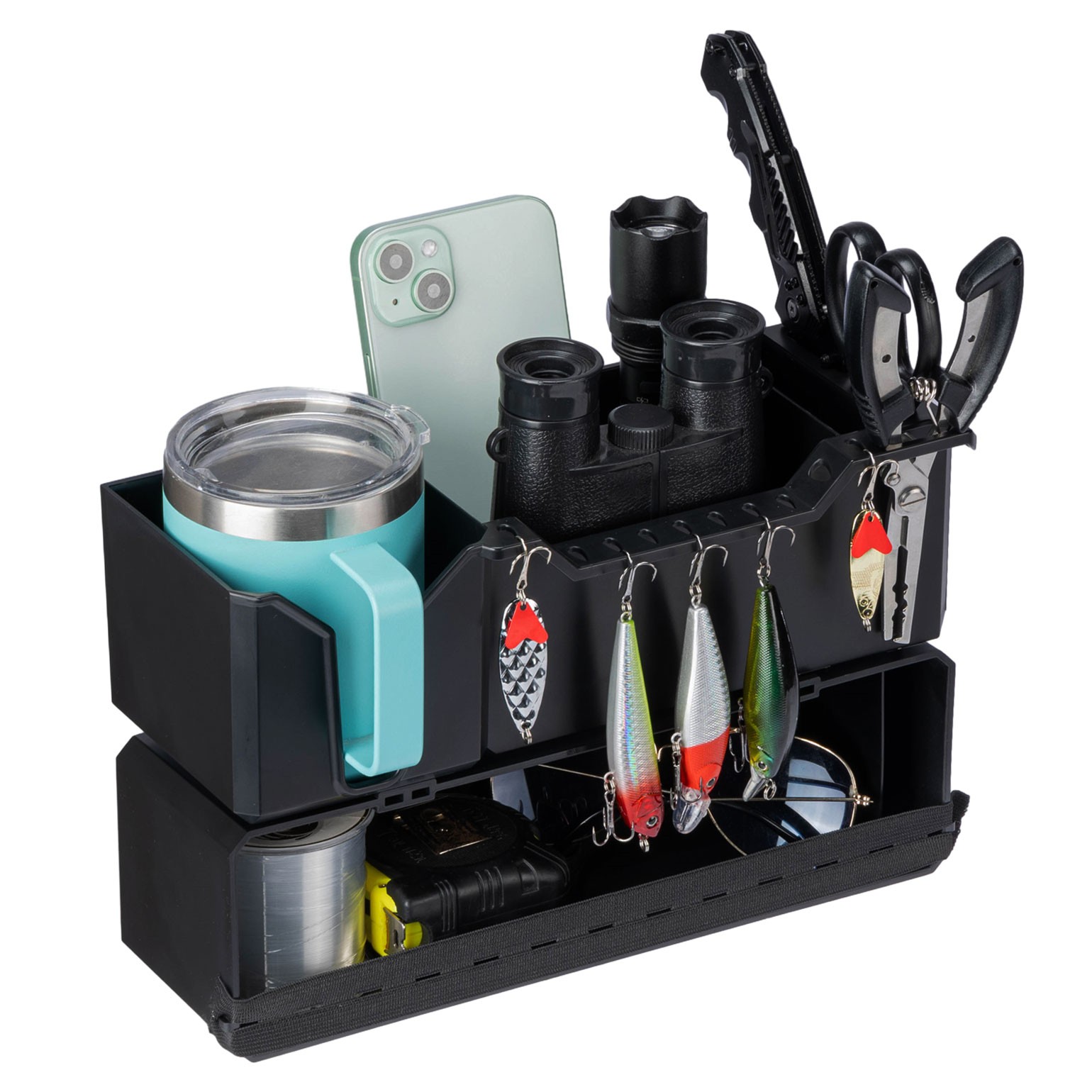 KEMIMOTO Boat Cup Holder Caddy Marine Organizer For Pontoon Jon Bass Boat Kayak