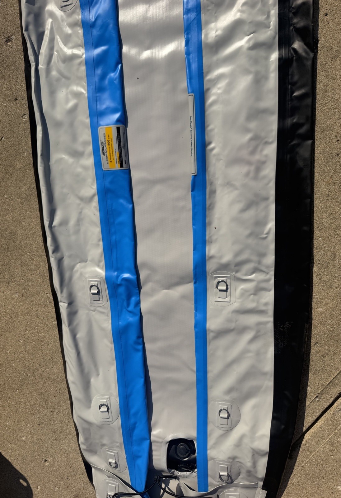 Sea Eagle Classic 465ft 3-Person Fast Track Inflatable Kayak Canoe Boat Raft