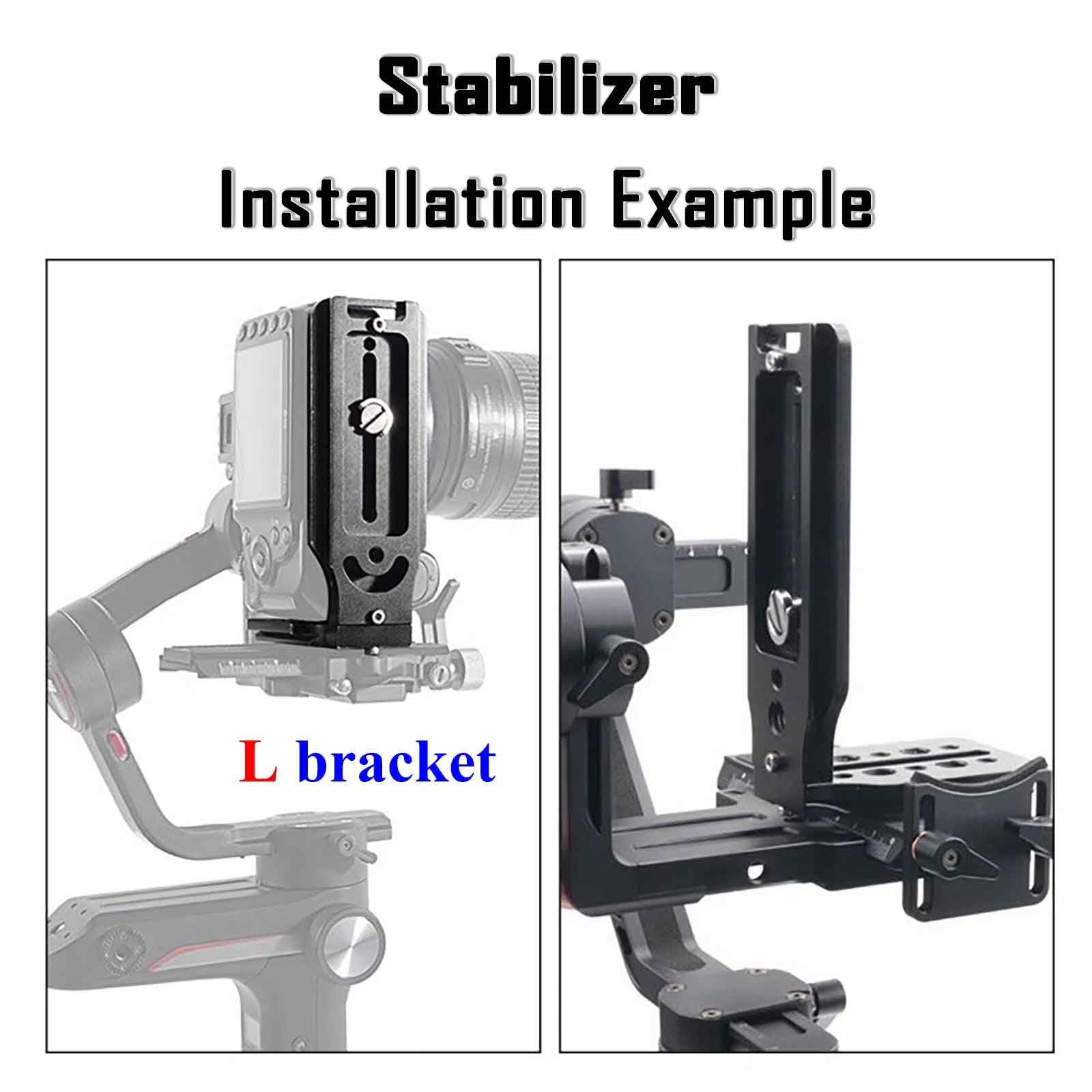 DSLR Camera L Bracket,Vertical Mount,Quick Release Plate for Black