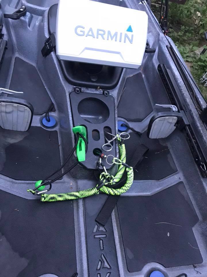 Kayak Fishing Utility Tether Leash w/ quick disconnect Neverlost Neon Orange