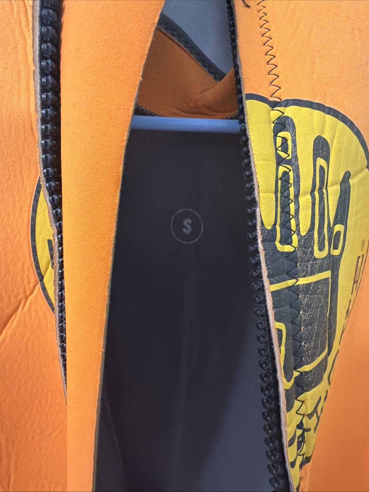 Body Glove Gray Neoprene Orange/Neon Green Zip-Up Full Women Wetsuit