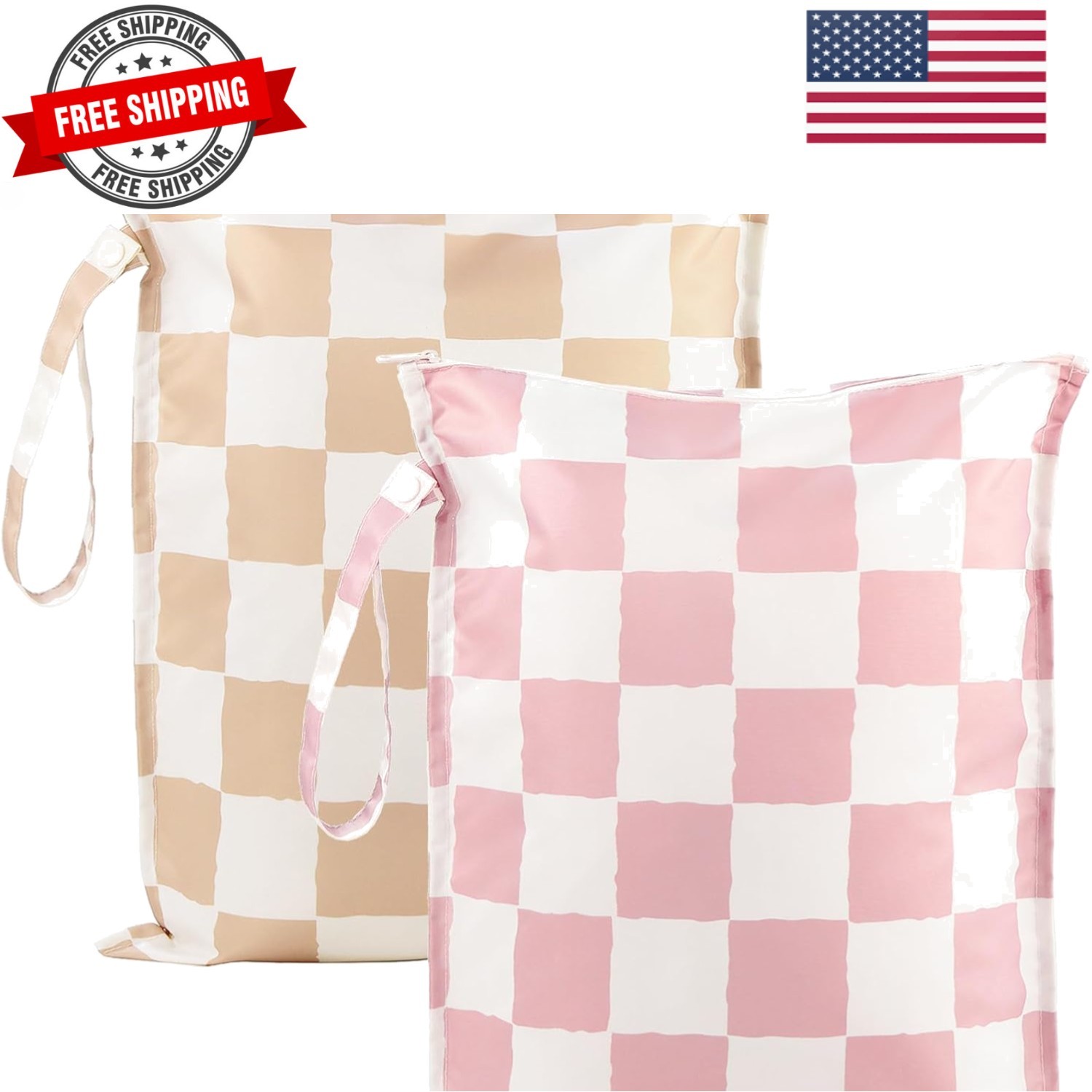 Wet Dry Bags Water Resistant – 2 Pack Reusable Waterproof Wet Dry Bag for Swi…