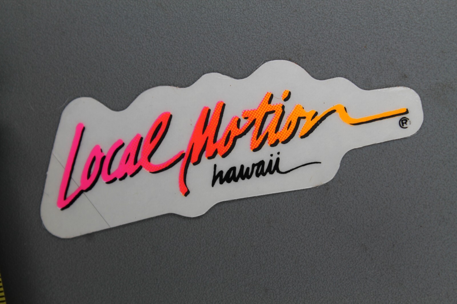 Local Motion Hawaii Surfboard Neon Pink Orange 80’s LM2 Vintage Surfing STICKER