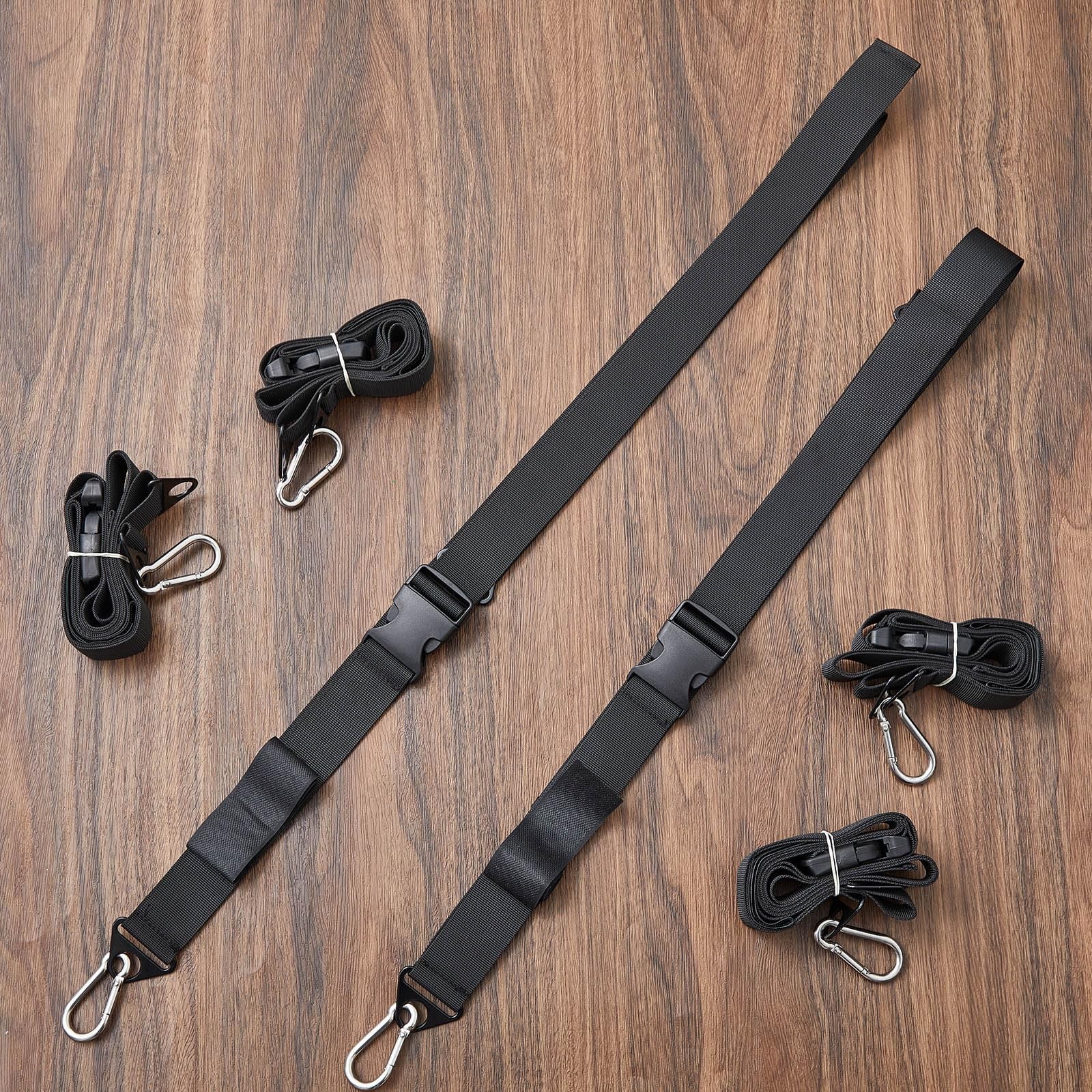 Kayak Hanging Straps for Storage 440lb Capacity 74″ Nylon Straps with Carabin…