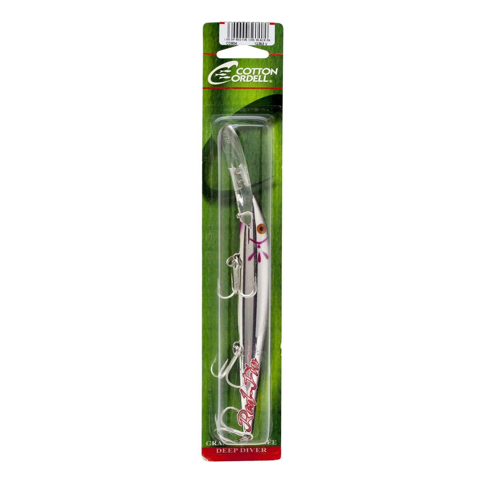 Cotton Cordell Deep Diving Red Fin – Chrome/Black Back , 5/8 oz