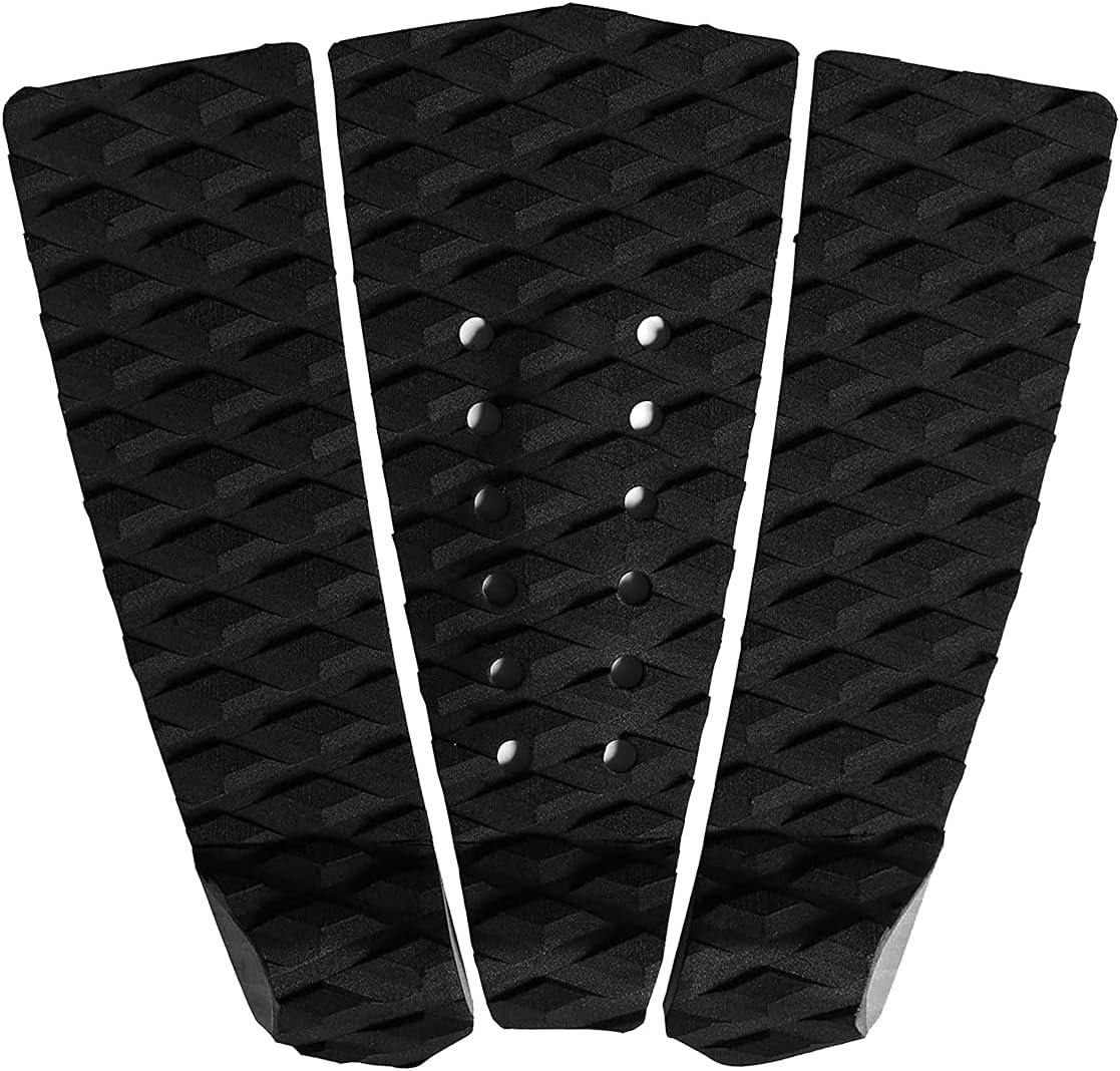 3 Piece EVA Surfboard Deck Traction Pads with Kicker for Stomp Skimboards, Surf