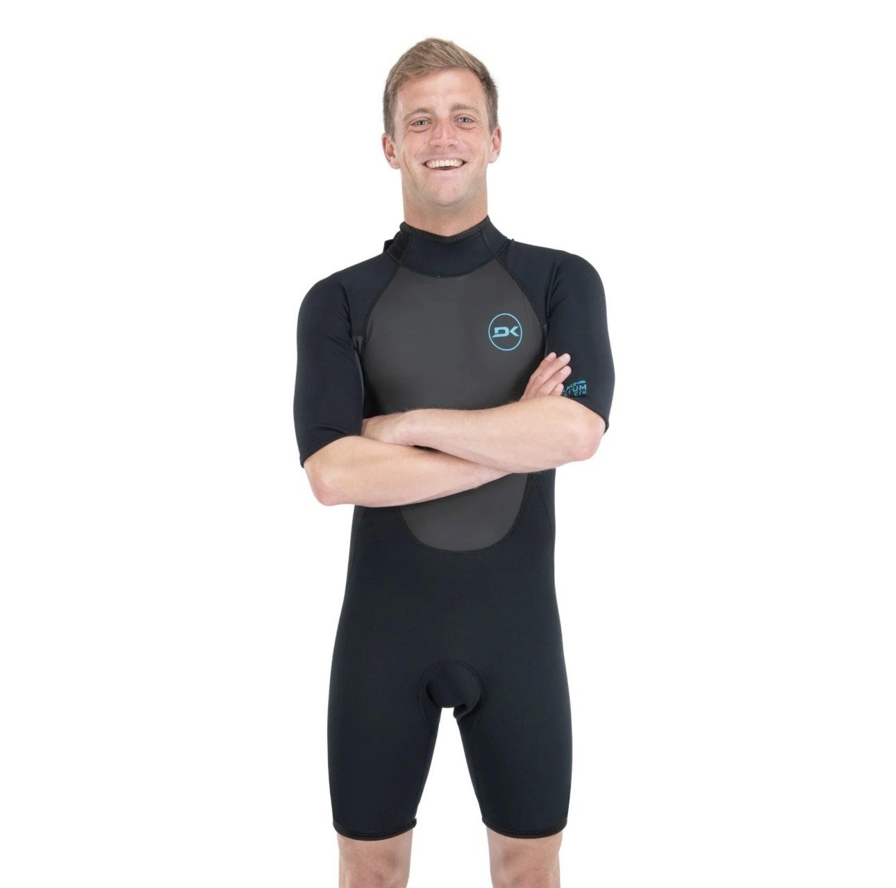 Dakine Quantum Back Zip Shorty 2/2 F/L Black/Grey Wetsuit-Men’s Size Large Tall