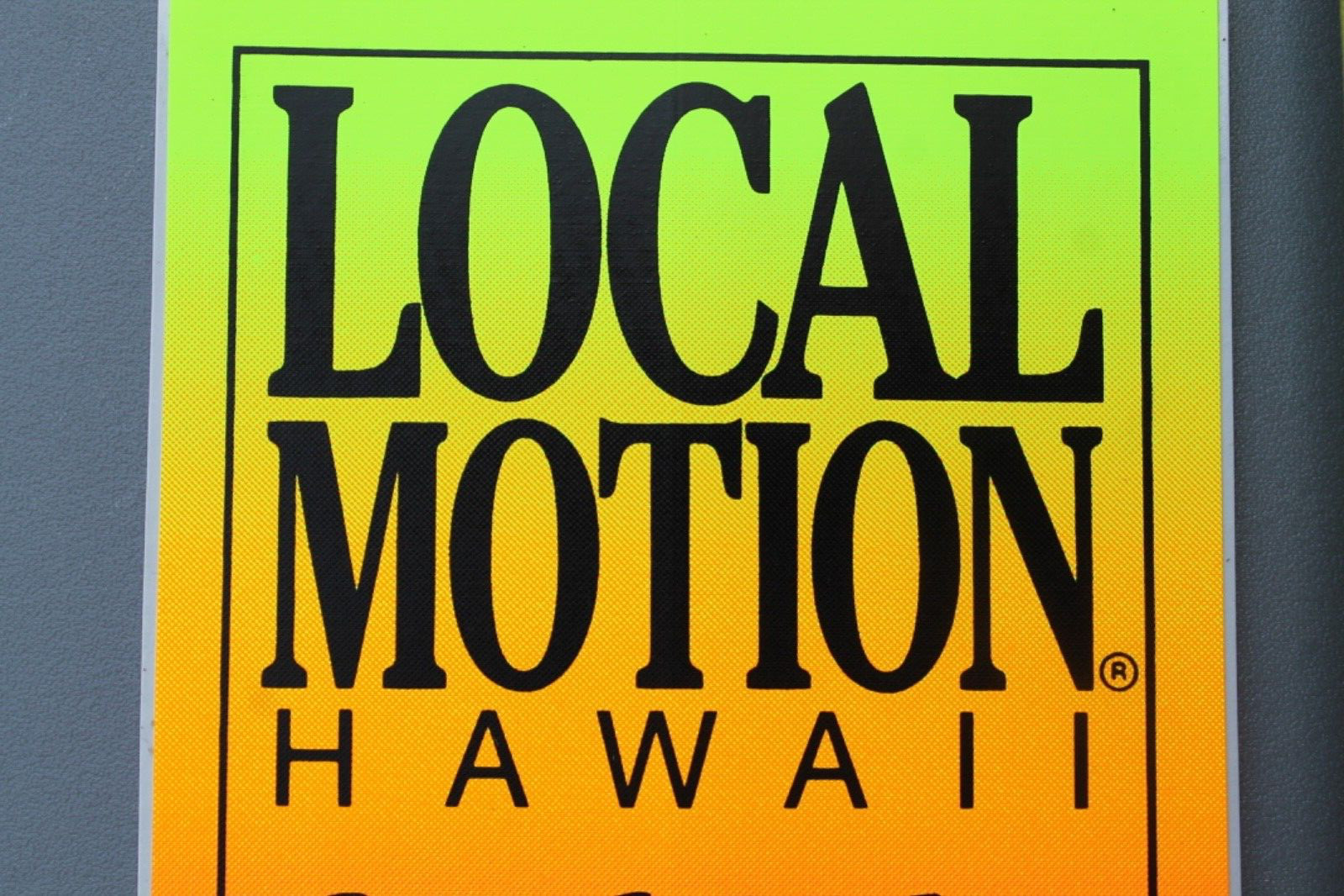 LOCAL MOTION Hawaii Surfboards Neon Orange Pink 80’s LM1 Vintage Surfing STICKER