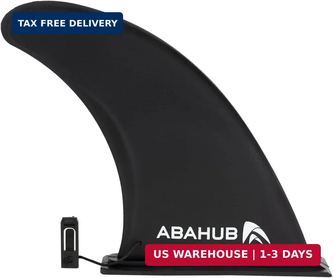 Abahub 9/10” SUP Single Center Fin with 1 Fin Screw, Fiberglass Reinforeced 9/1