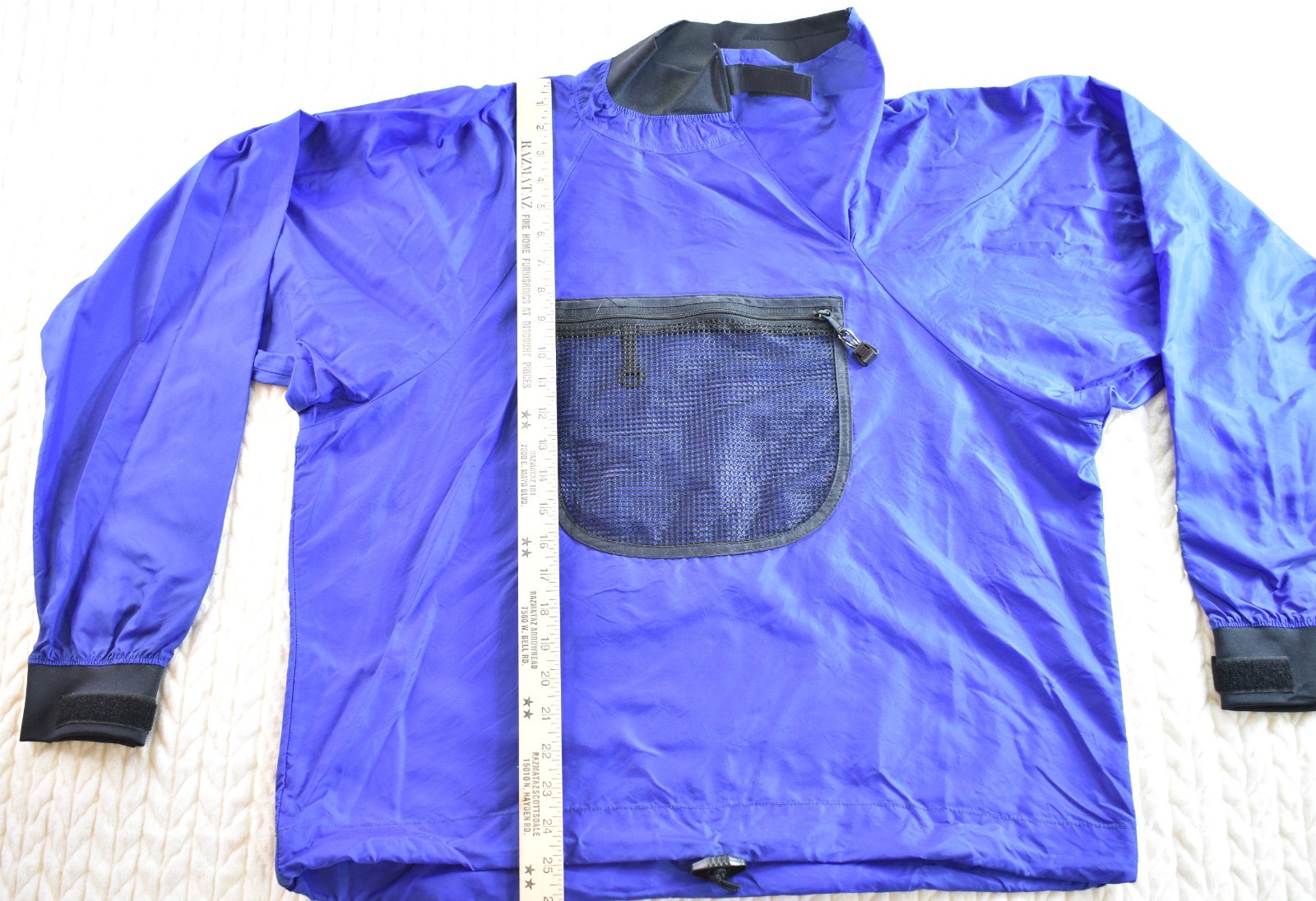 Kokatat Paddling Jacket Splash Top Dry Blue Kayak Canoe Pocket Pullover Women M