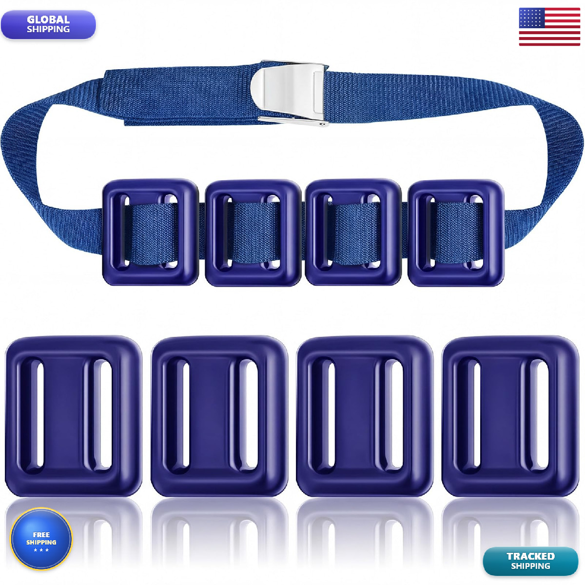 Tellegloww 4 Pcs Dive Weights Belt For Scuba Diving Coated Dive Weights Nylon