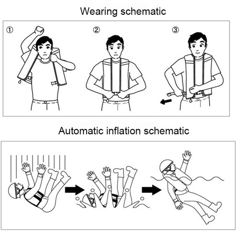 Automatic Inflatable Life Vest Adult Jacket with Reflective Sheet PFD 150N USA