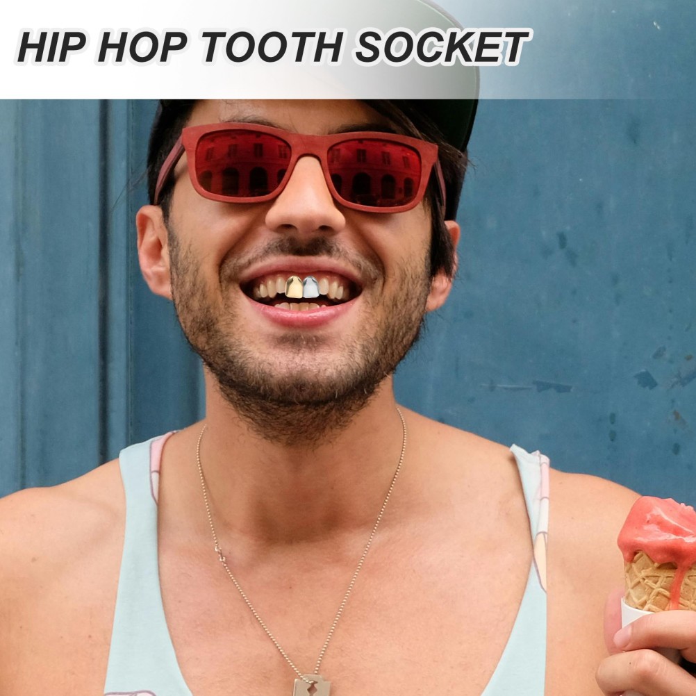 5 Pcs Grill Teeth for Rapper Fang Tooth Cap Mouth Guard Hip Hop Grills