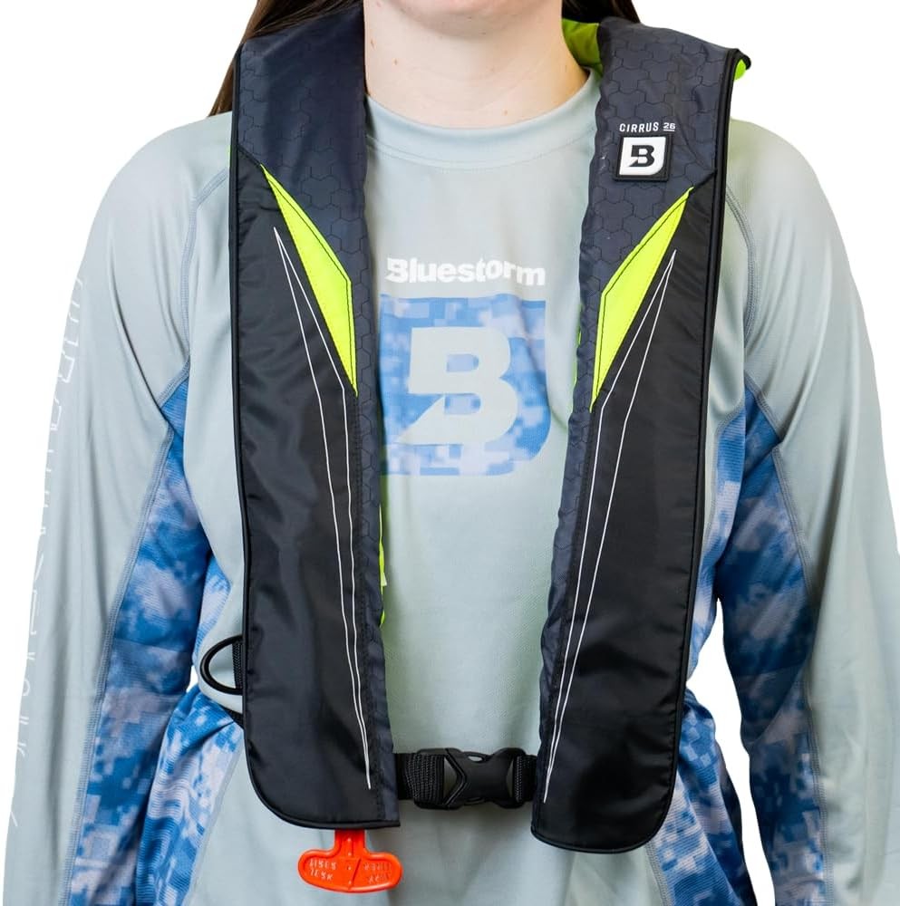 Inflatable PFD Life Jackets for Adults,w/Manual Override Convertibility