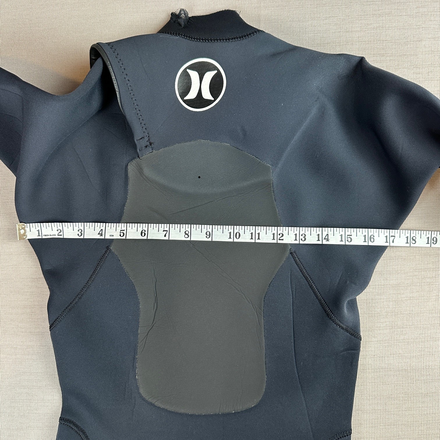 Hurley Fusion 302 Full Wetsuit Men’s MT Black Gray Chest Zip – Neck Damage