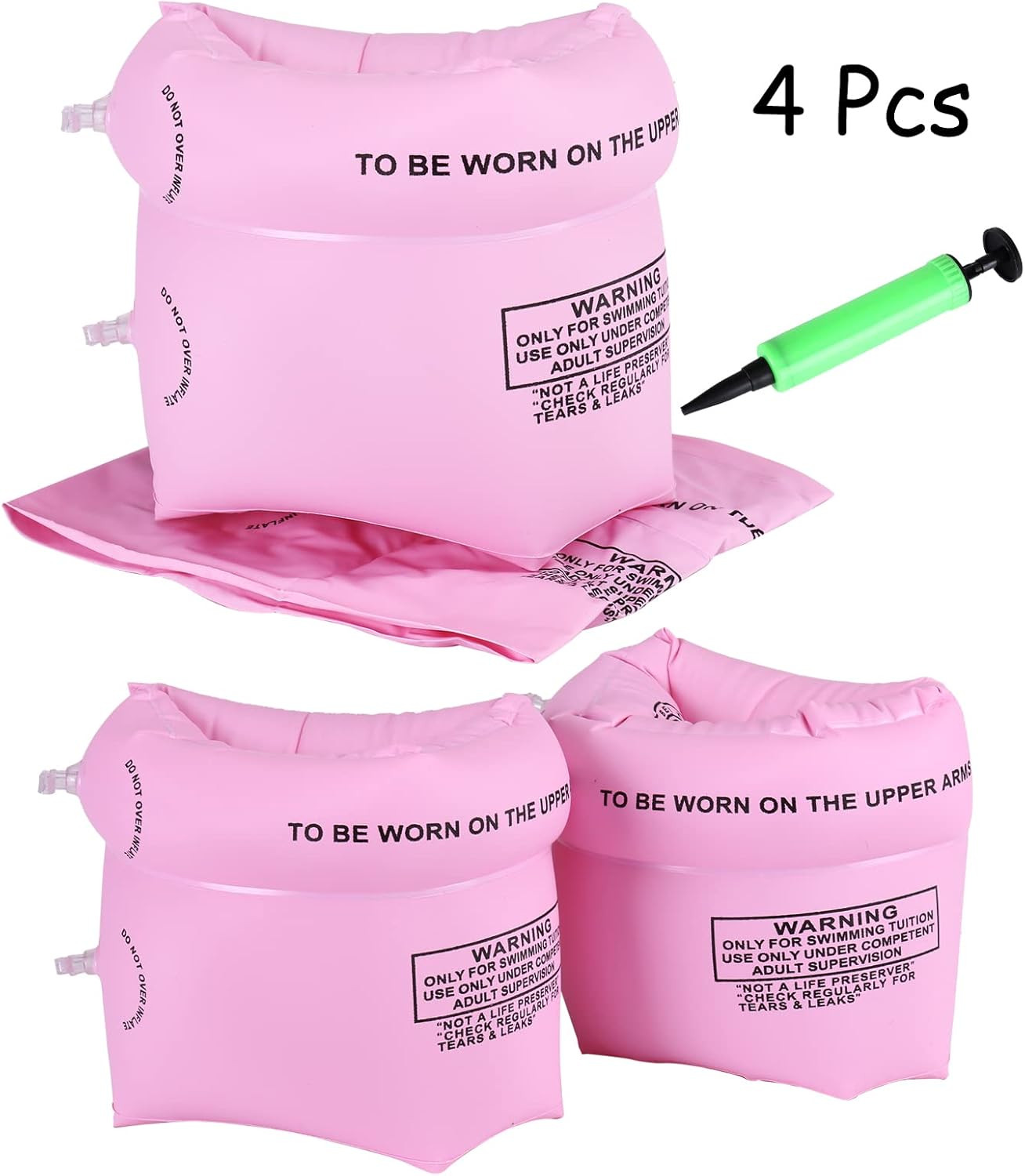 Arm Floaties Inflatable Swim Arm Bands Floater Sleeves Swimming Rings.(2-4-6-8 P