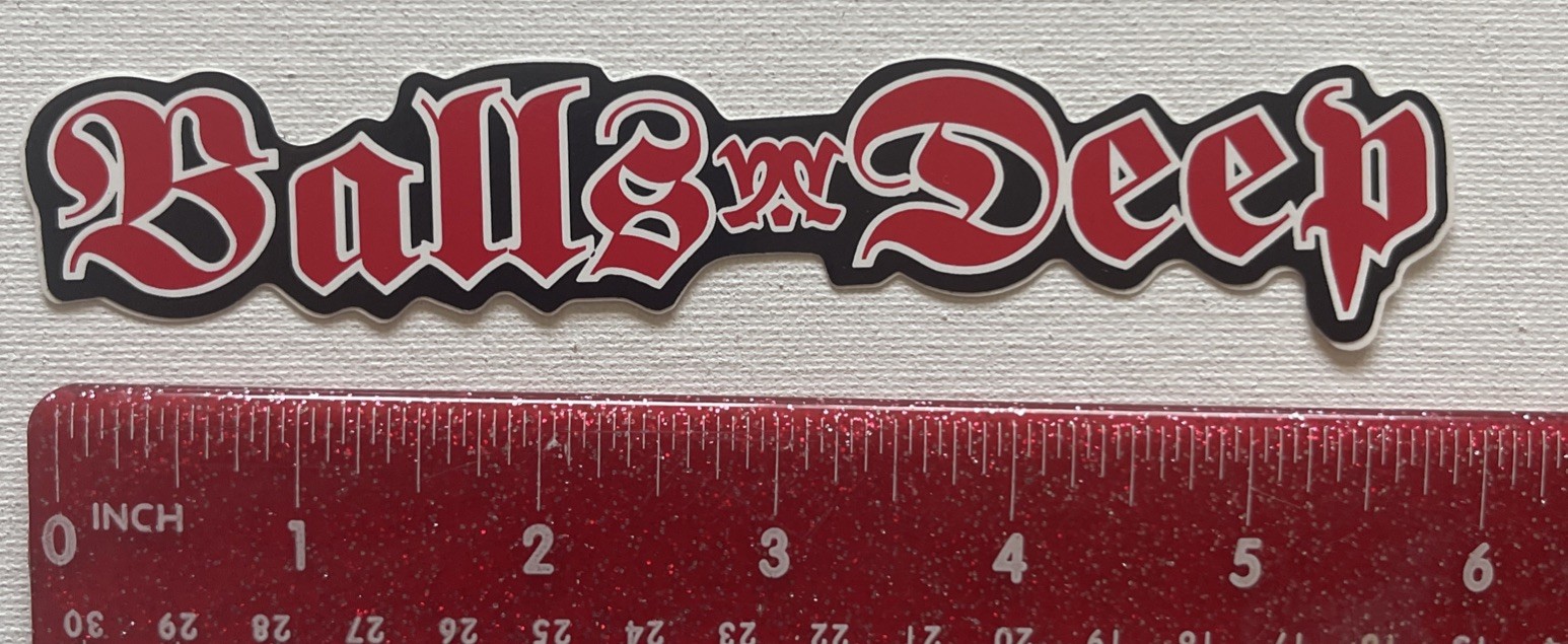 Balls Deep Boxers Punk OG BLACK FLYS Red Vintage SUNGLASSES Surfing STICKER