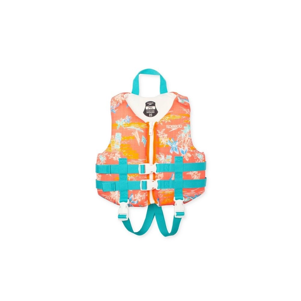 Speedo Kids Swimming Life Jacket Vest PFD USCG Approved 3-8 Years Swirl
