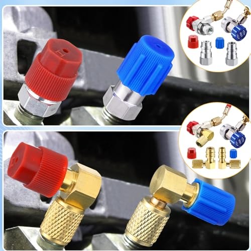 8 Pcs R12 to R134a Conversion Kit 90° High and Low Side R12 to R134a Retrofit