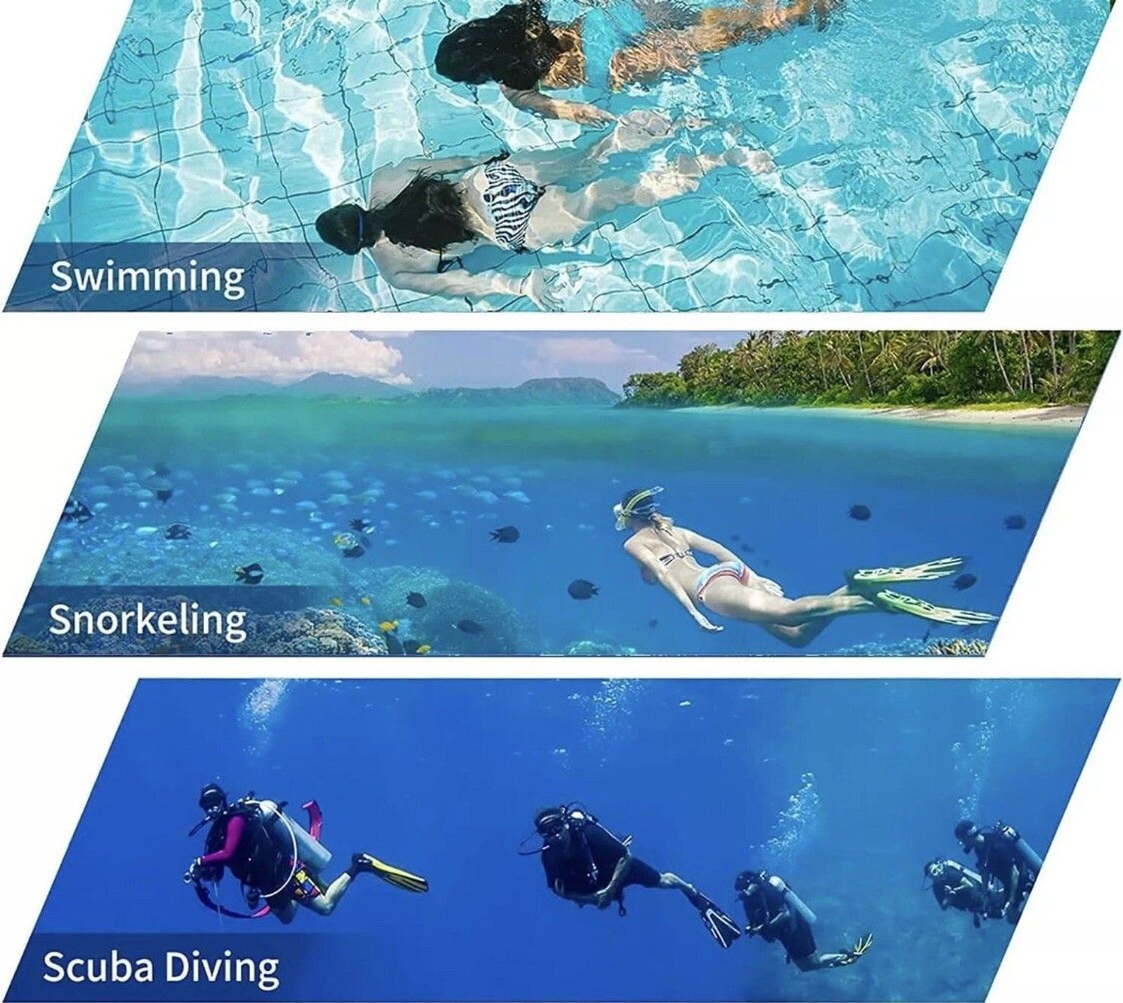 Kids Mask Fin Snorkel Set for 3-7 Years Old Girls with Panoramic Snorkel Mask