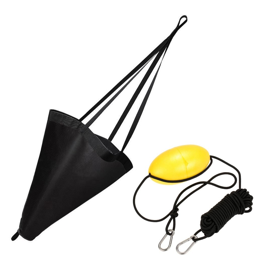 SEA ANCHOR Drift Sock Drogue with Kayak Tow Rope Line Buoy Ball Float 32 MOOCY