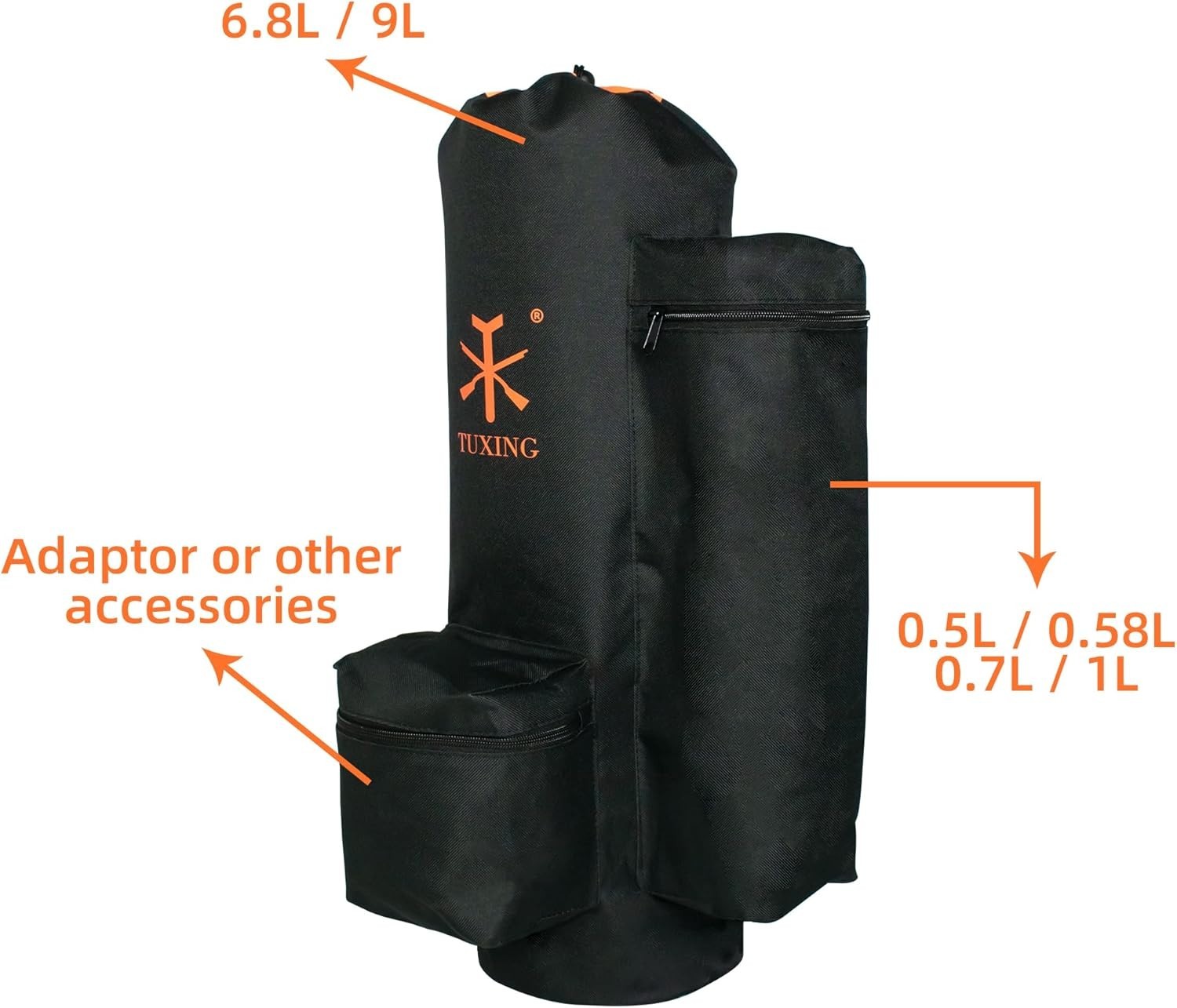 6.8L/9L Pcp Carbon Fiber Tank,Paintball Tank Cylinder Carrier Bag Pouch Backpack