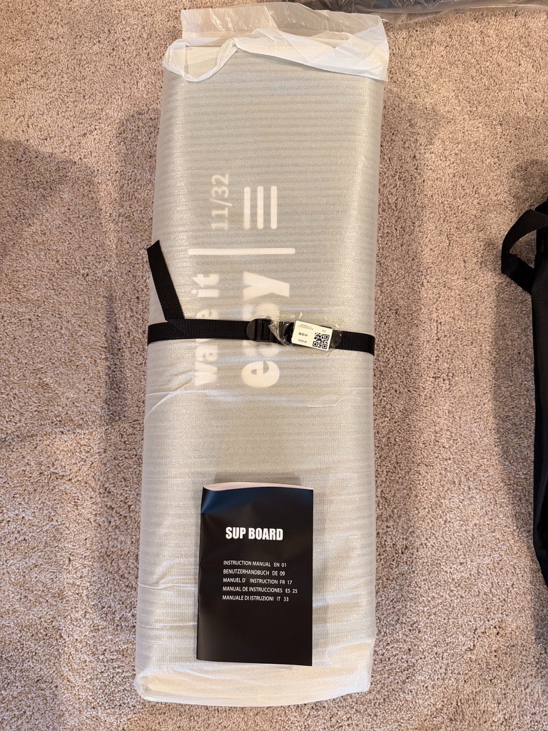 Eggory 11ft Inflatable Paddle Board SUP Set – Wood Green Bag Kit