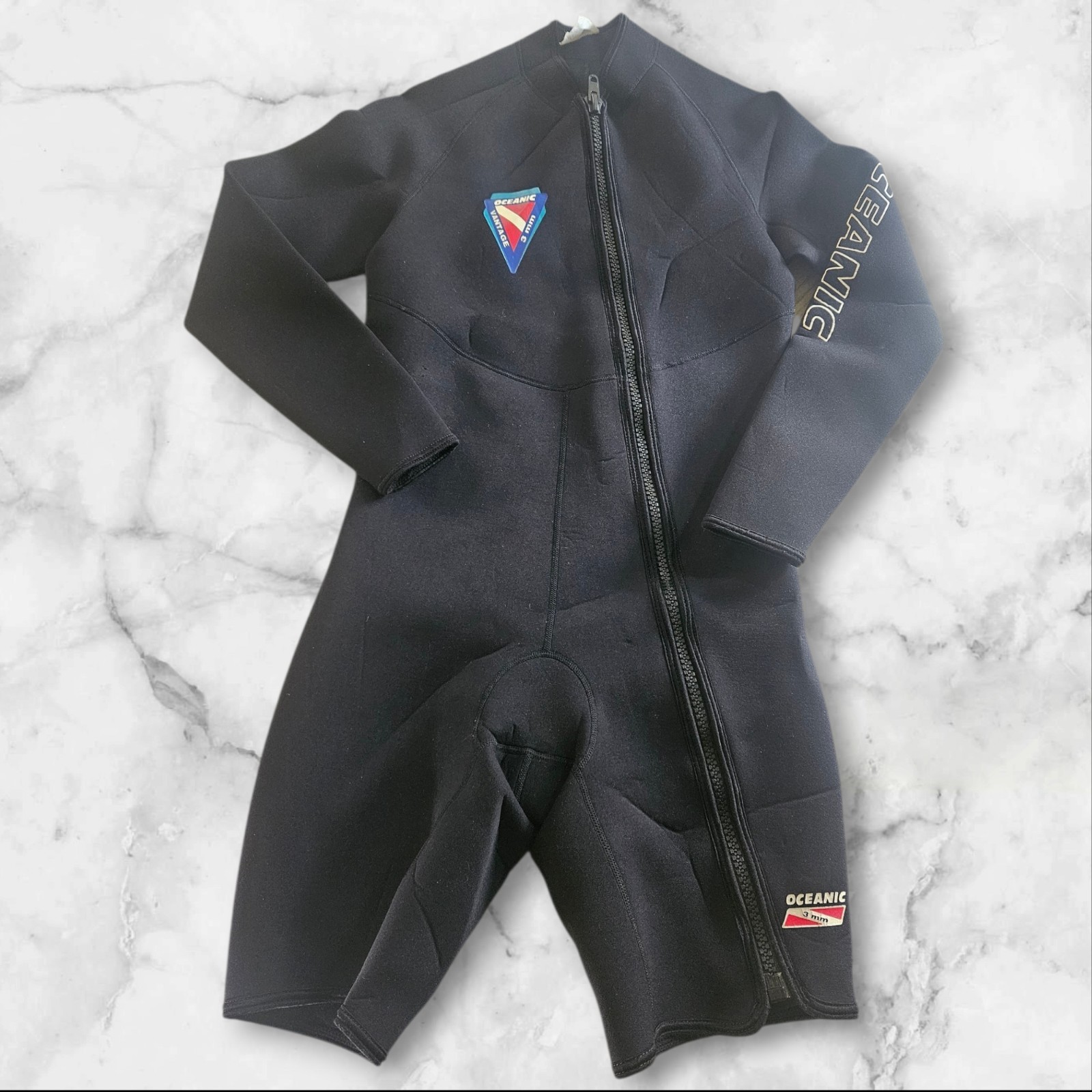 Oceanic Vantage 3mm 2 Piece Wetsuit Set Mens L Full Suit Shorty VTG
