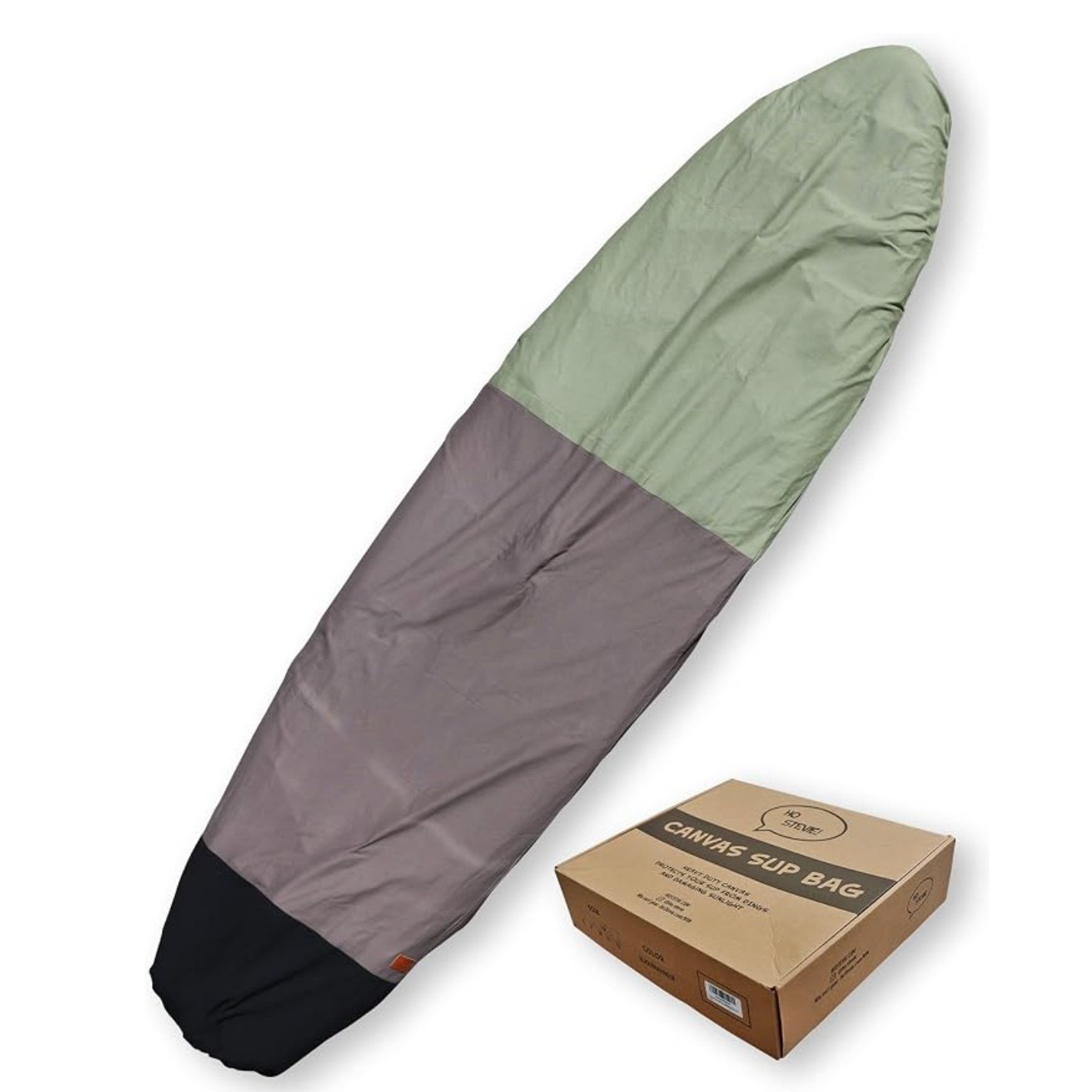 Ho Stevie! Canvas SUP Bag Canvas Cover 12′ Black Gray Green Paddleboard Outdoor