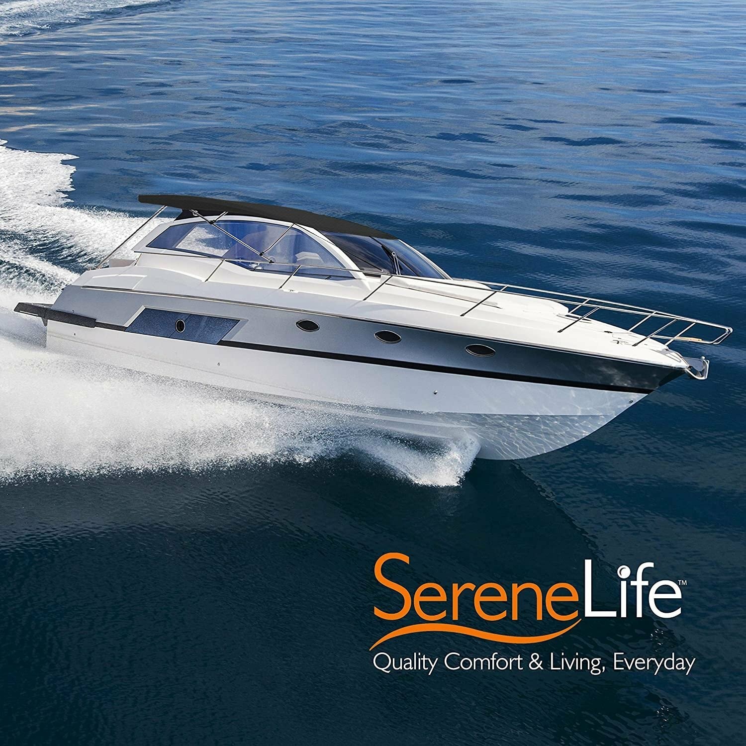 SereneLife Waterproof Boat Bimini Top Cover 4’x8′ Height 6ft