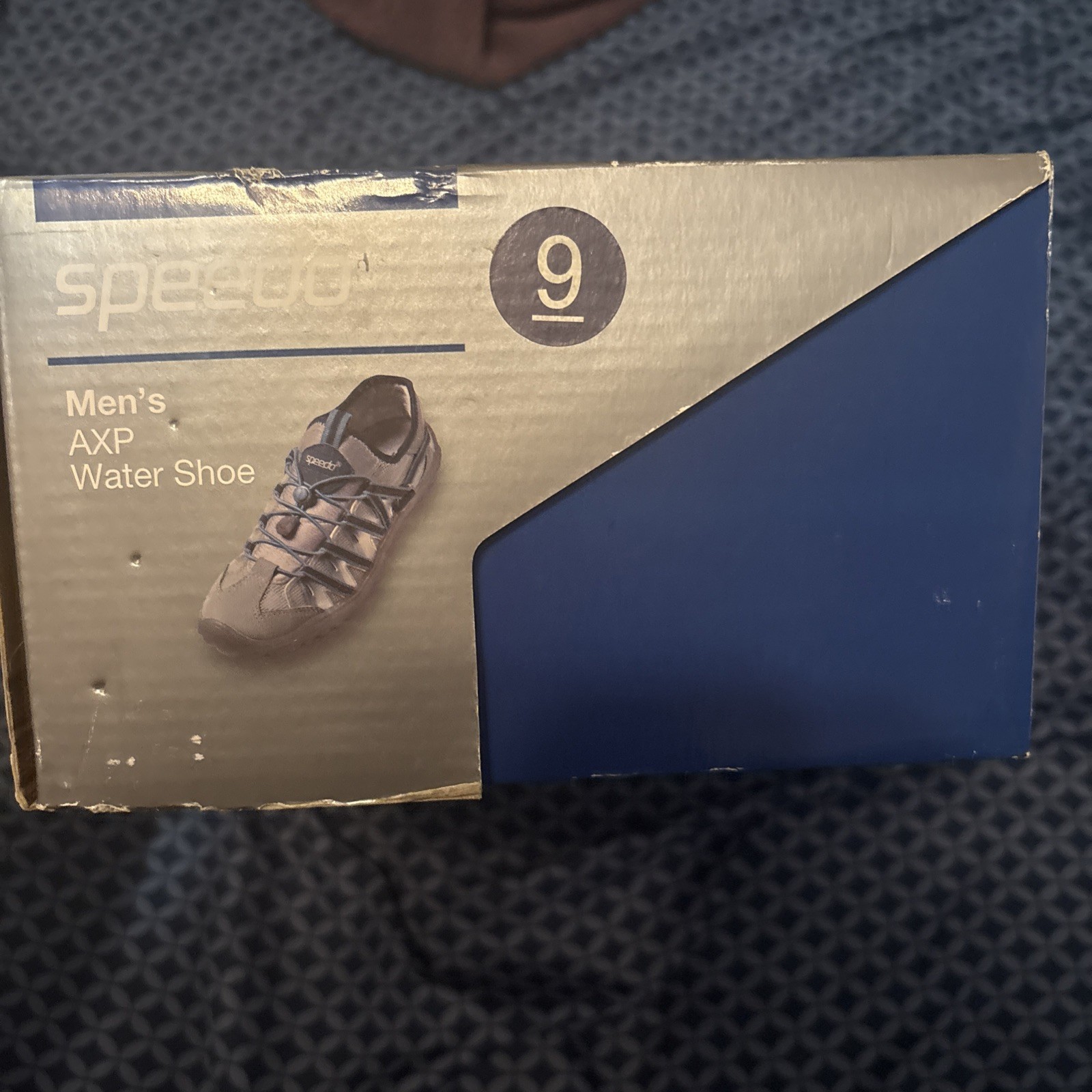 New Sz 9 Speedo Men’s AXP Water Shoes Blue & Gray