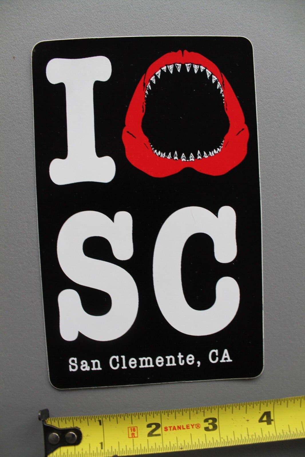 I Love San Clemente SC CA Shark Teeth Orange County V55B Vintage Surfing STICKER
